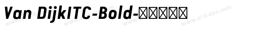Van DijkITC-Bold字体转换